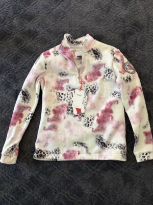 RARE! Vist Skichic Snow Leopard Sweater/ Jacket Size Medium Italy New w/ Tags