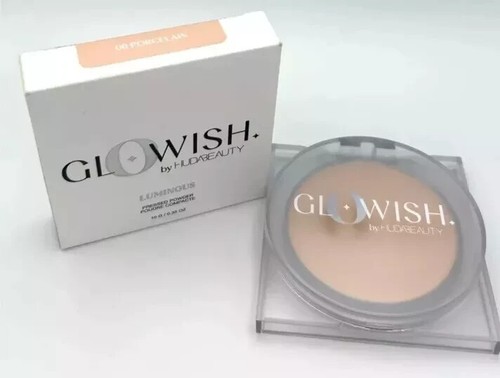 GloWish by Huda Beauty Lightweight Blurring Pressed Powder ~ 00 Porcelain ~ NIB