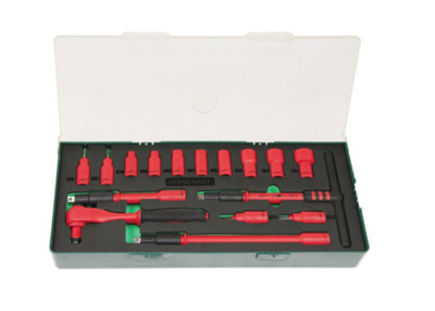 Jonnesway S03V3116SC 16 Piece 3/8'' Drive 1000V Insulated Socket Set  8-22 MM