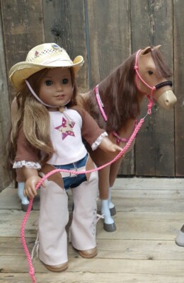 Custom 20'' Horse Halter w/Nose Wrap -fits American Girl, Our Generation, Battat