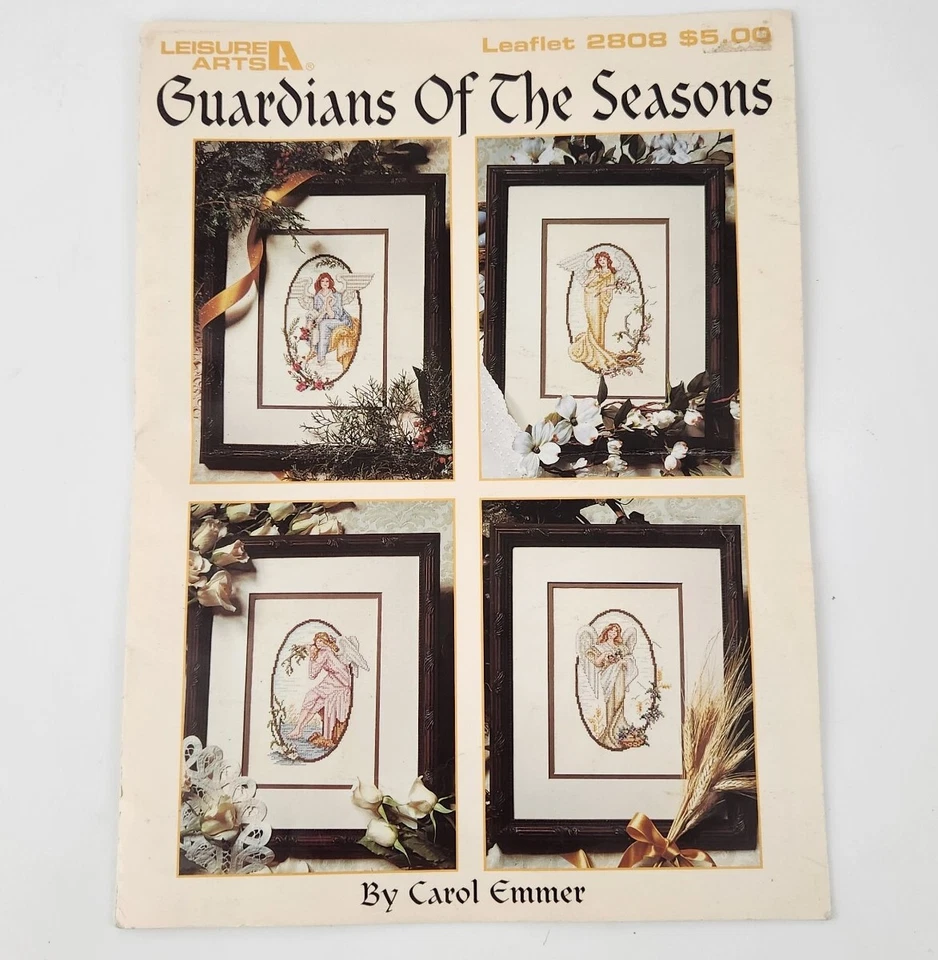 Angels Guardians Seasons Cross Stitch Pattern Book Leisure Arts 2808 Carol Emmer - Image 3 of 4