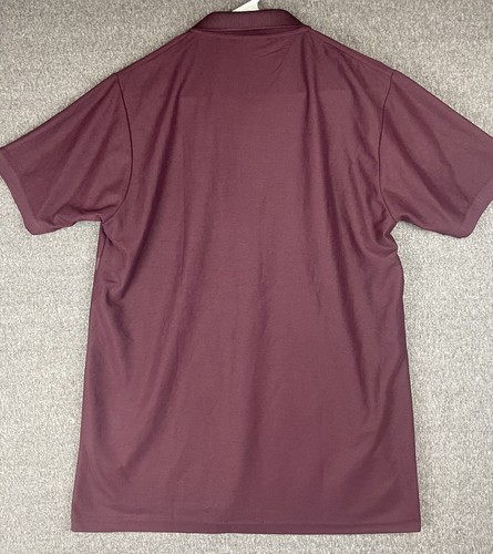 Armani Exchange Shirt Boys XL Burgundy Letter Print Short Sleeve Polo - Picture 4 of 6