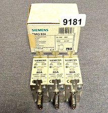 Siemens 3NA3 824 80A 500V AC Cartridge HRC Fuse Links Bolt-On (3) (9181)
