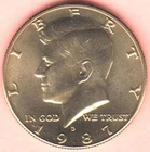 1987D John F. Kennedy Half Dollar  Circulated Coin NIFC