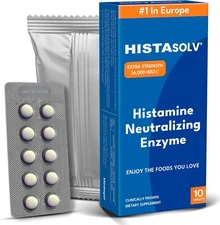 HISTAsolv Extra Strength DAO Enzyme Supplement for 10 Count (Pack of 1) 