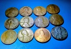 Lot Of 12 Lincoln Cent 1919-1994 Errors Strike Throughs No Plating Broad Struck