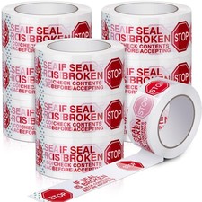 10 Rolls White Stop Sign Sealing Tape Tamper Proof 2 Inch x 110 Yards 2 Mil