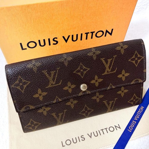 LOUIS VUITTON Portefeuille Sarah Monogram Canvas Long Wallet Brown Ebene Auth