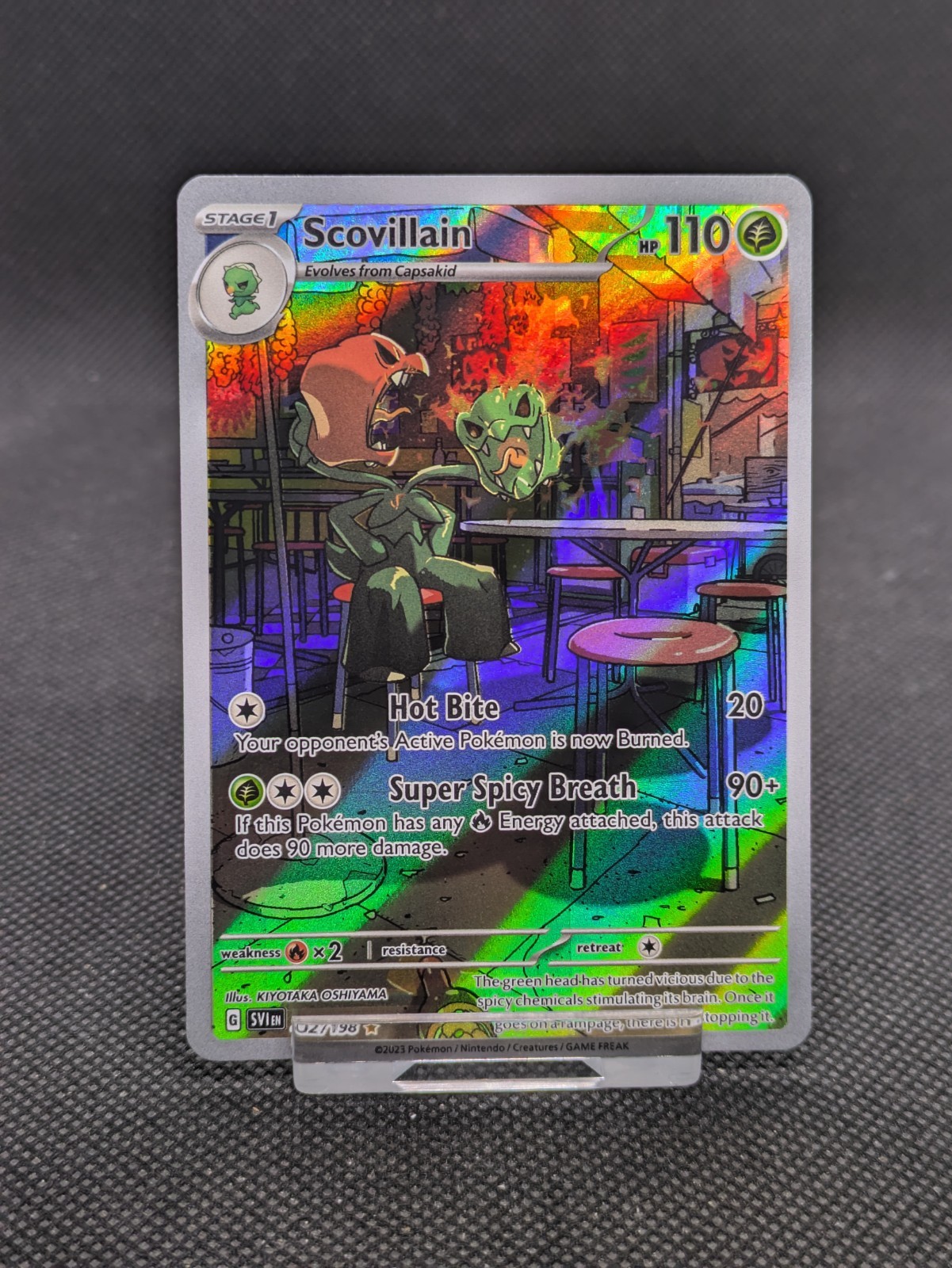 Pokemon Card Scovillain 202/198 Scarlet & Violet Base Illustration Rare NM