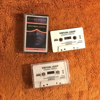 william gibson virtual light 2 cassettes tape audiobook sci-fi 1994 peter weller