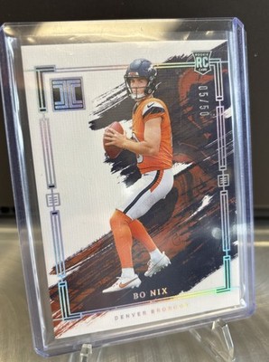 2024 Panini Impeccable Bo Nix RC Silver /50 Denver Broncos