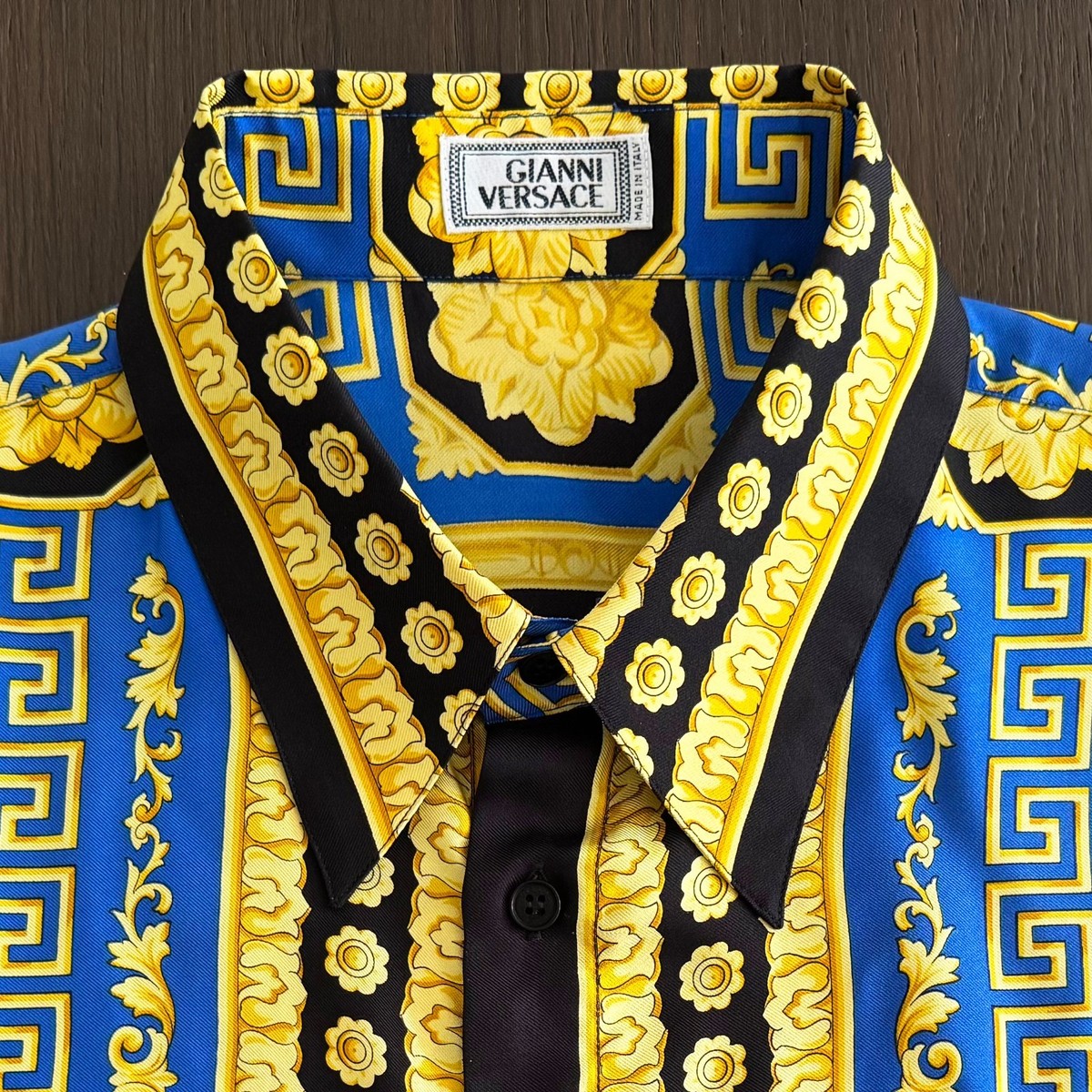 GIANNI VERSACE shirt silk Baroque, Neo Classical Game print size