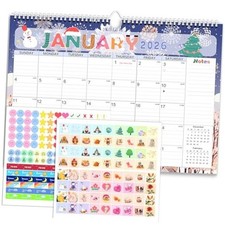 Calendar 2026, Anti Ink Bleed, Durable Thick Paper, Ample Writing Space, Wall