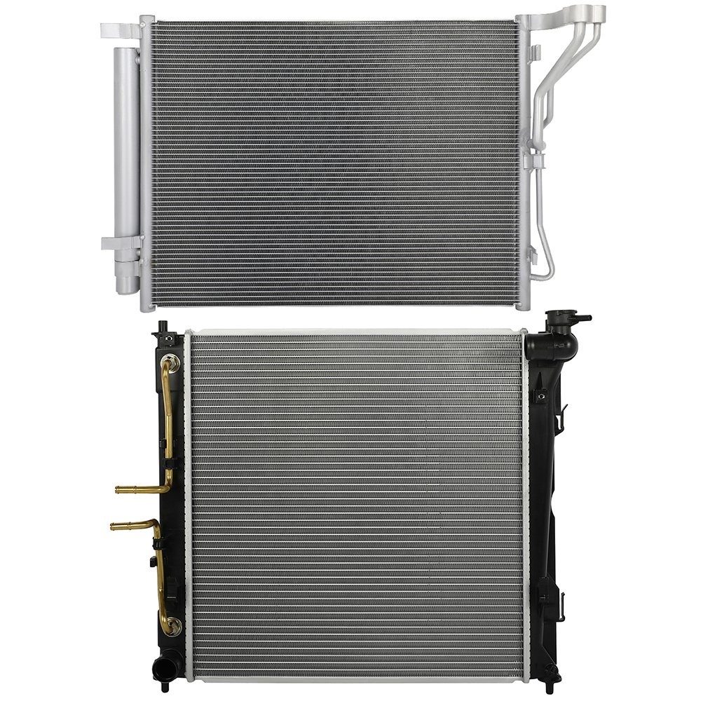 Aluminum Radiator & AC Condenser Cooling Kit For 2011-2014 2015 Kia Optima