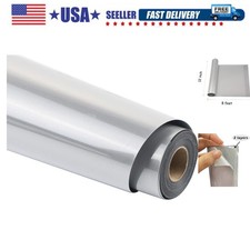 Reflective Light Grey Heat Transfer Vinyl HTV Rolls, 12" x 8ft Reflective Iro...
