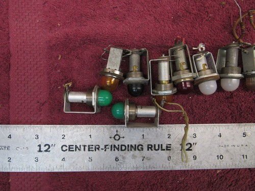 (10) VINTAGE PANEL INDICATOR LIGHT AMP ELECTRONICS BUILD GREEN WHITE ORANGE RED - Picture 9 of 9