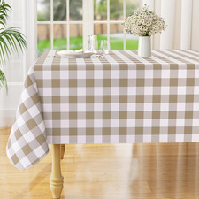 Rectangle Waterproof Vinyl Table Cloth, Buffalo Flannel Backed