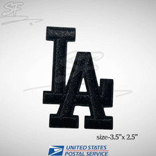 Los Angeles Dodgers L.A. Letters Black Jersey Embroidery Patch Iron on 2.5