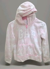 GAP Kids - Large 10 - Youth Girls White/Pink Tie-Dye Hoodie