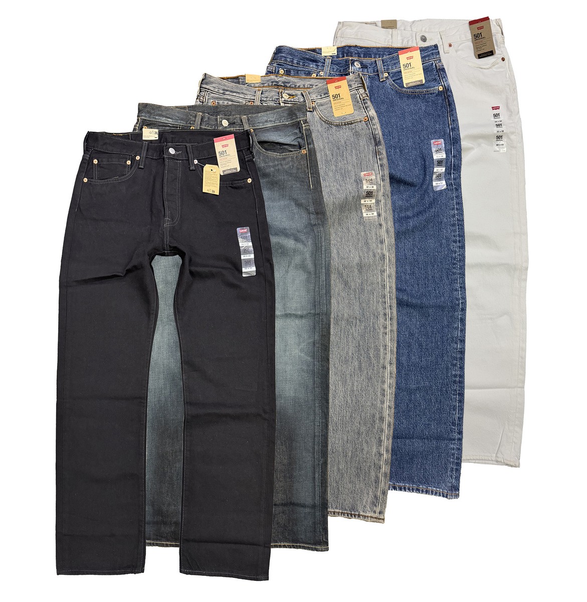Levi's Men's Cotton 501 Straight Leg Button Fly Original Fit Denim