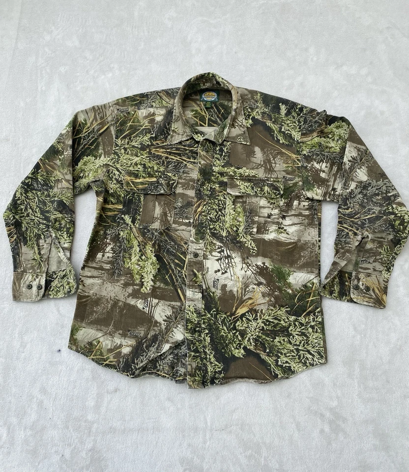 Cabela's Mens Camo Hunting Set Button Shirt Size Medium W/Pants Size 34X31 - Image 2 of 4