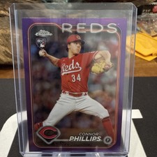 2024 Topps Chrome Baseball Connor Phillips #20 (RC) Purple /250 Cincinnati Reds
