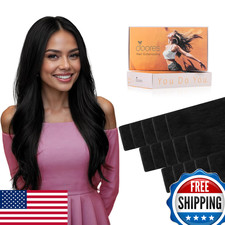 Doores Genius Tape In Human Hair Extensions Jet Black 16 Inch 50G 20Pcs Hand