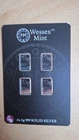 4 x 1g Wessex Mint Solid Silver Bars .999 Flamingo Design Bullion Gift Pack