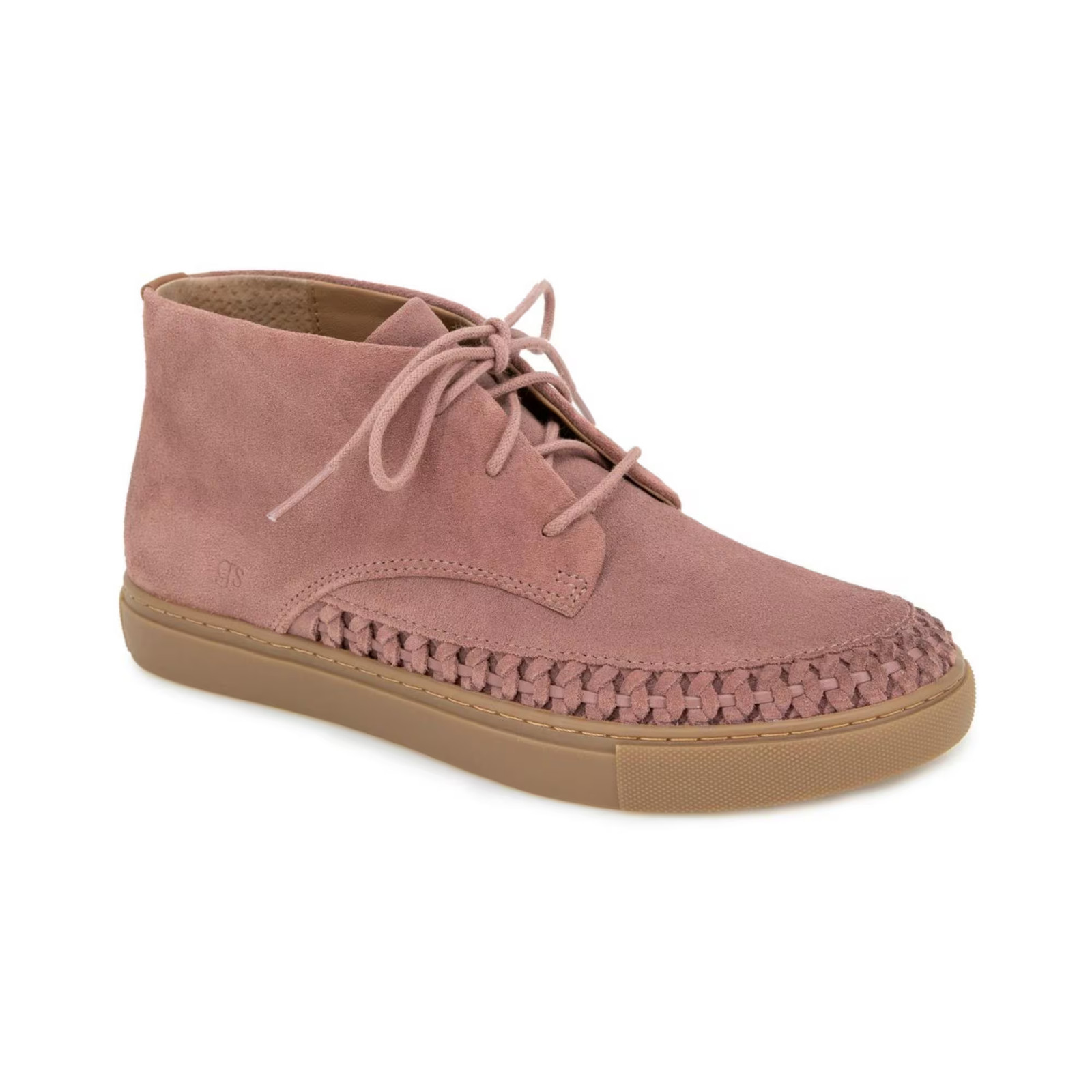 Women's Gentle Souls Cacti Braid Detail Sneakers Dark Rose Suede