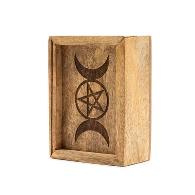 BOITE BOIS JEU CARTES TAROT - Photo 1/2