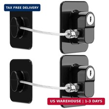 Fridge Lock, 2PCS Upgraded Refrigerator Lock for Freezer, Cabinets and Drawers,