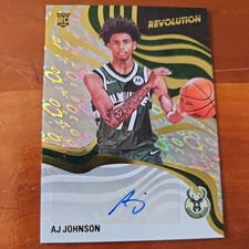 2024-25 Panini Revolution - Rookie Autographs AJ Johnson #RA-AJJ (AU, RC)
