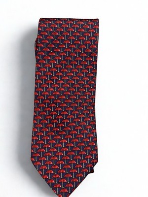 Beaufort Tie Rack Red Umbrella Silk Necktie Made In Italy Tie