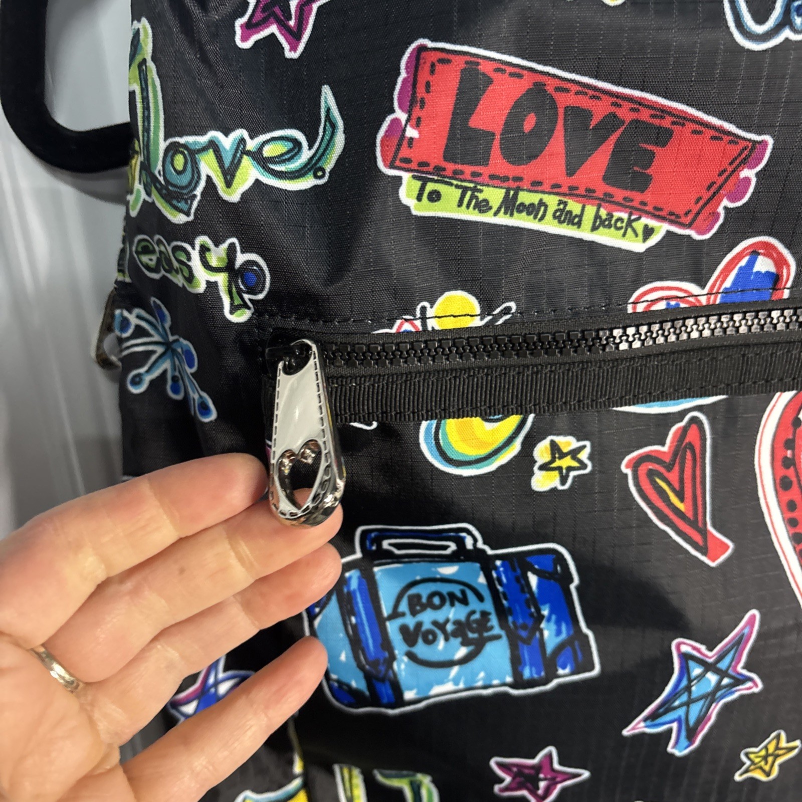 Brighton Love Scribble Backpack EUC - image 6