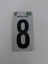 HY-KO 2" Self-Adhesive Reflective Vinyl Number 8 Weather-Resistant
