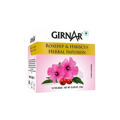 Girnar Hagebutte & Hibiskus Kräutertee 10 Teebeutel