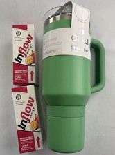 Cirkul 40oz Eucalyptus Stainless Steel Tumbler 2 Cartridges Passion Fruit NEW