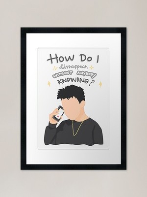 Rich Brian / Rich Chigga minimalistisches gerahmtes Wandbild Poster Leinwanddruck Bild