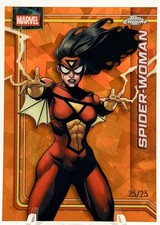 2026 Topps Chrome Marvel Sapphire Comics Orange 25/25 Spider-Woman #167 Bookend