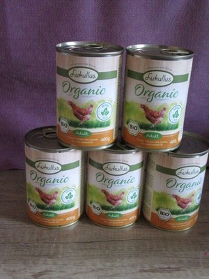 BIO Lukullus Organic Adult Huhn mit Karotte - Hundefutter - Nassfutter - 5 Dosen