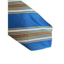 Vintage Sears Blue Striped Tie 54 x 3.5" Texturized Polyester Men's Necktie
