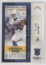 2013 Panini Contenders Short Print Rookies Kerwynn Williams #159 Auto 0v1