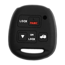 KeyGuardz Keyless Entry Remote Car Smart Key Fob Outer Shell Cover Soft Black