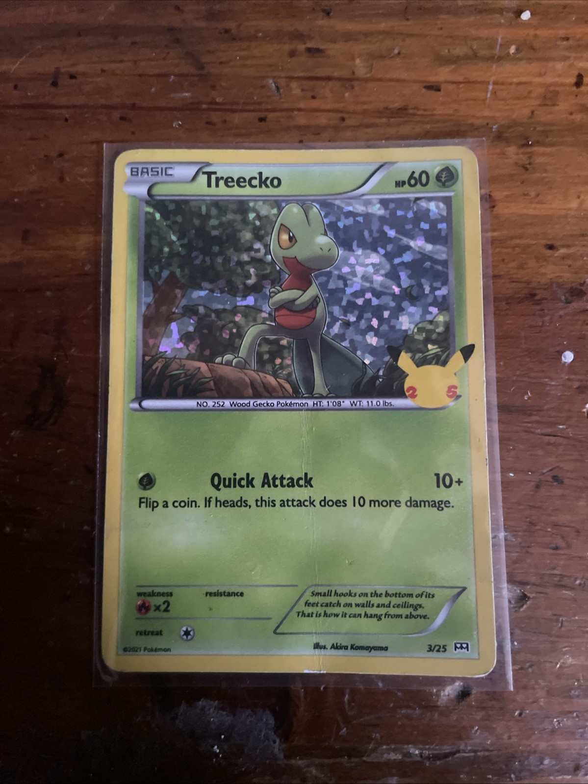 Pokémon TCG Treecko Holo Card McDonald's 25th Celebrations Series 3/25
