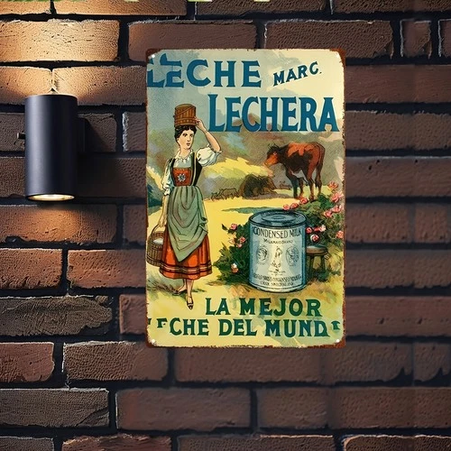 Vintage Best Milk of the World Tin Metal Signs Home Décor 8x12