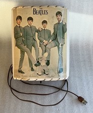 VINTAGE THE BEATLES FAN MADE PAPER WALL LAMP MCM ROCK MUSIC BAND MEMORABILIA