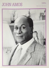 John Amos Hollywood Film Star Picture Info Card Vintage Wall Art Movie Decor 