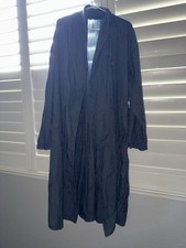 Polo Ralph Lauren Men's Blue Plaid Long Sleeve Bath Robe W/ Pockets Size L / XL