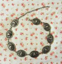 Silver-Tone Oval Link BELT chain w/ Extender, Lobster Clasp