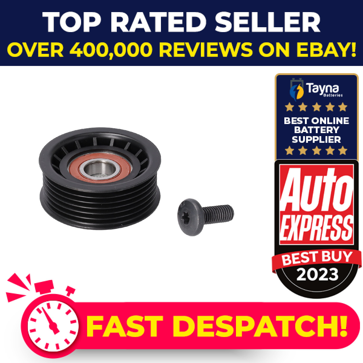 Aux Belt Idler Pulley fits FORD MONDEO 2.0D 00 to 07 Guide Deflection 1117009